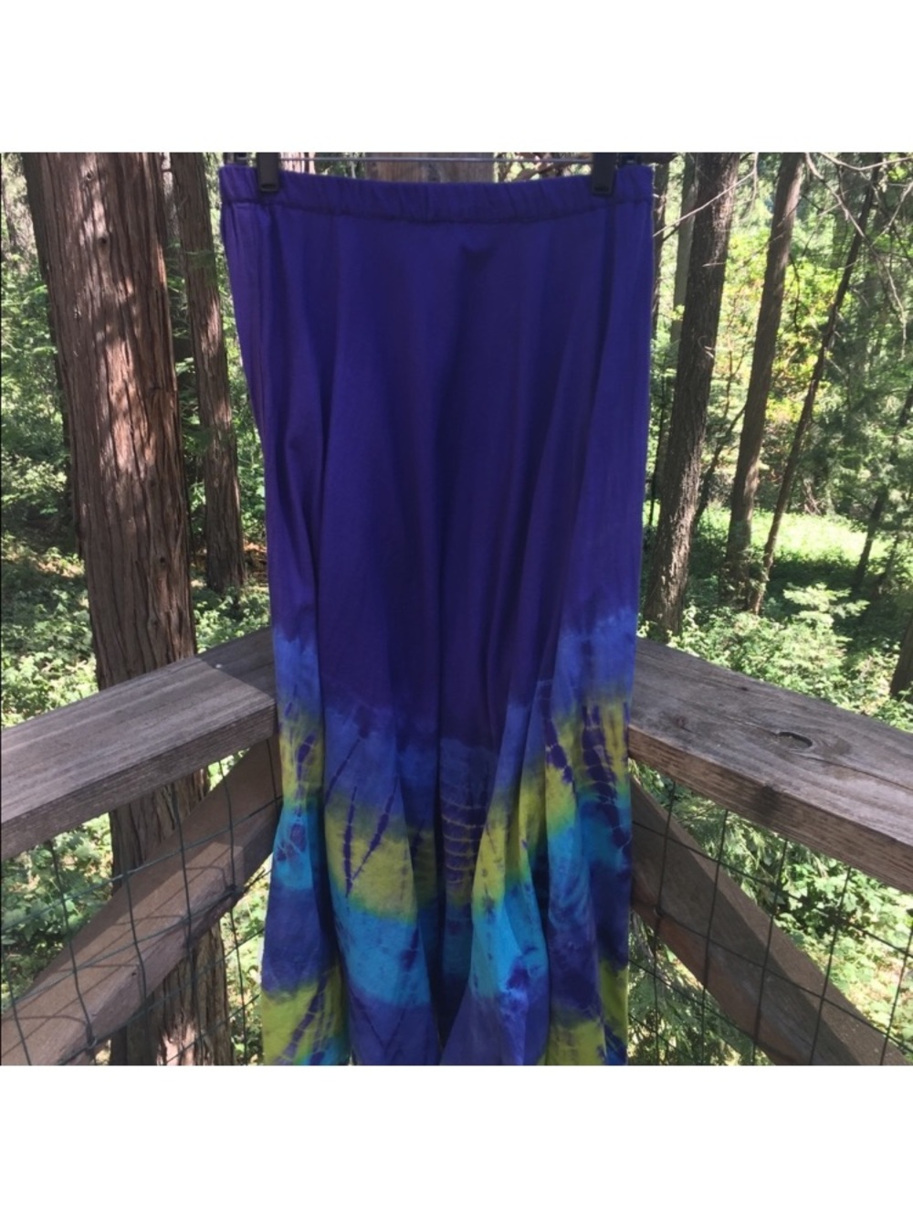 Cato Purple, Blue & Yellow Tie-Dye Maxi Skirt - Picture 3 of 16